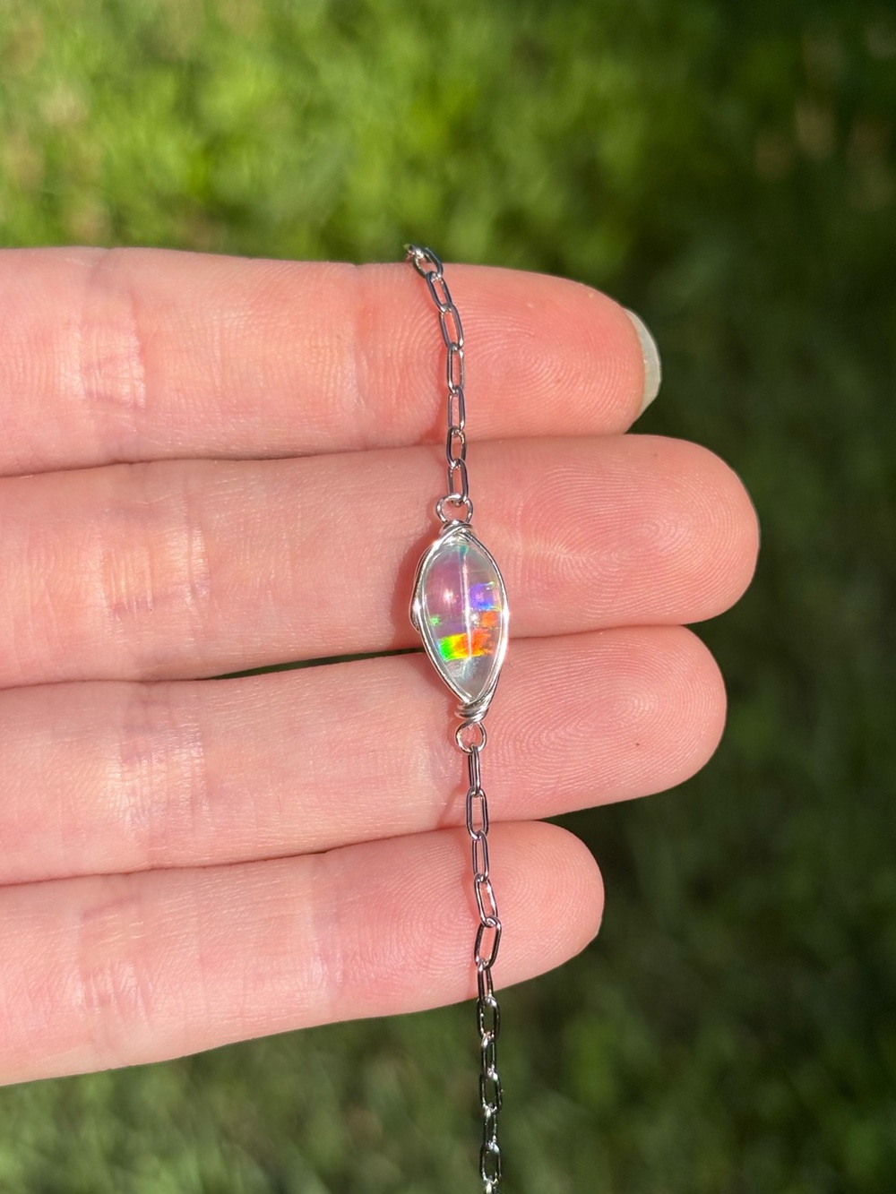Aura opal bracelet